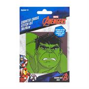 Avengers Counted Cross Stitch Kit 10 x 10cm - Hulk