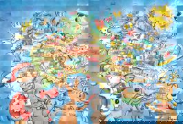 Summertime Santa Christmas Australia Map Panel - DV5417