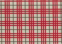 Christmas Linen Look Fabric 140cm - Plaid - Grey