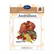 Helene Wild Cross Stitch 12 x 12cm - Frill Neck Lizard