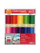 GUTERMANN Thread Set Sew All 100m - 10 reels - Brights
