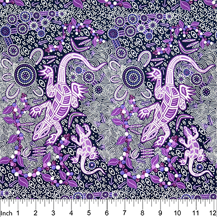M&S Textiles Australia - Man & Goanna Violet