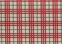 Christmas Linen Look Fabric 140cm - Plaid - Grey