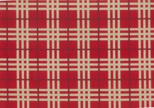 Christmas Linen Look Fabric 140cm - Plaid - Red