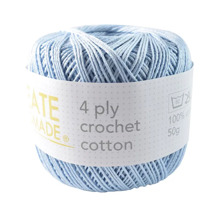 4ply Crochet Cotton BC4917 Powder Blue