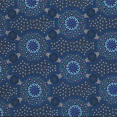 M&S Textiles Australia - Bush Flowers Blue