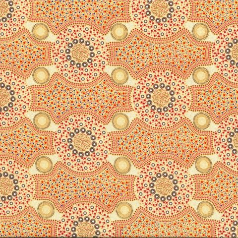 M&S Textiles Australia - Bush Flowers Ecru