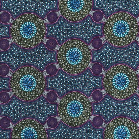 M&S Textiles Australia - Bush Flowers Purple