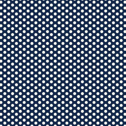 Polked Again - Cream & Navy