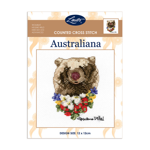 Helene Wild Cross Stitch 12 x 12cm - Wombat