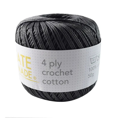 4ply Crochet Cotton BC4921 Charcoal