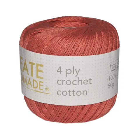 4ply Crochet Cotton BC4910 Coral